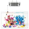 Mermaids Castle Fish Tank Decorations Calofun 28‑Pack Pink Décor-2