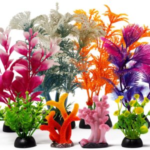 Fish Tank Decorations Plants Resin Coral PietyPet 8 Piece Set 830 MP-0