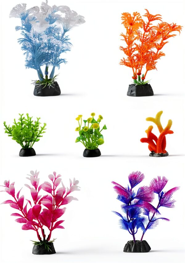 Fish Tank Decorations Plants Resin Coral PietyPet 8 Piece Set 830 MP-1