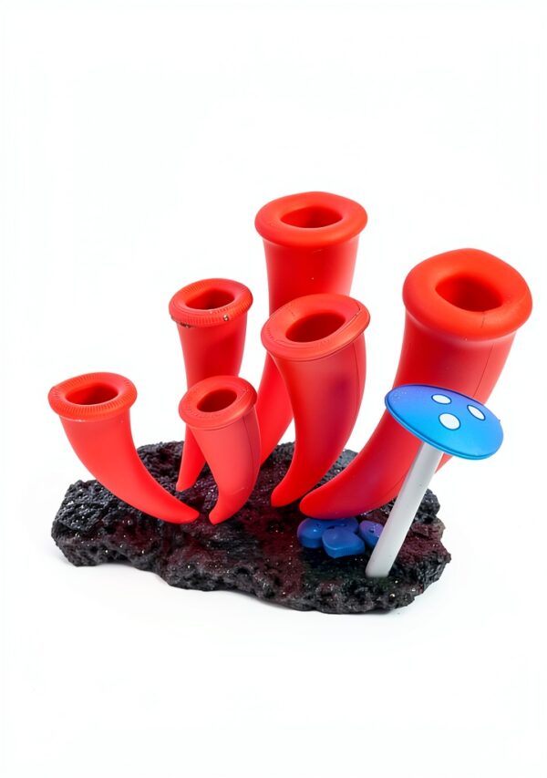 Aquarium Fish Tank Decorations ZtohPyo Silicone Glow 4 Piece Set-6